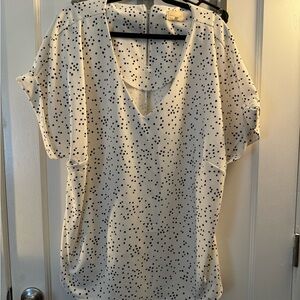 White and Black Polka Dot Shirt